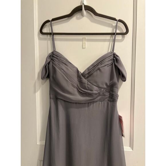 Birdy Grey Size Medium Silver Spence Bridesmaid Dress New With Tags - Picture 4 of 9